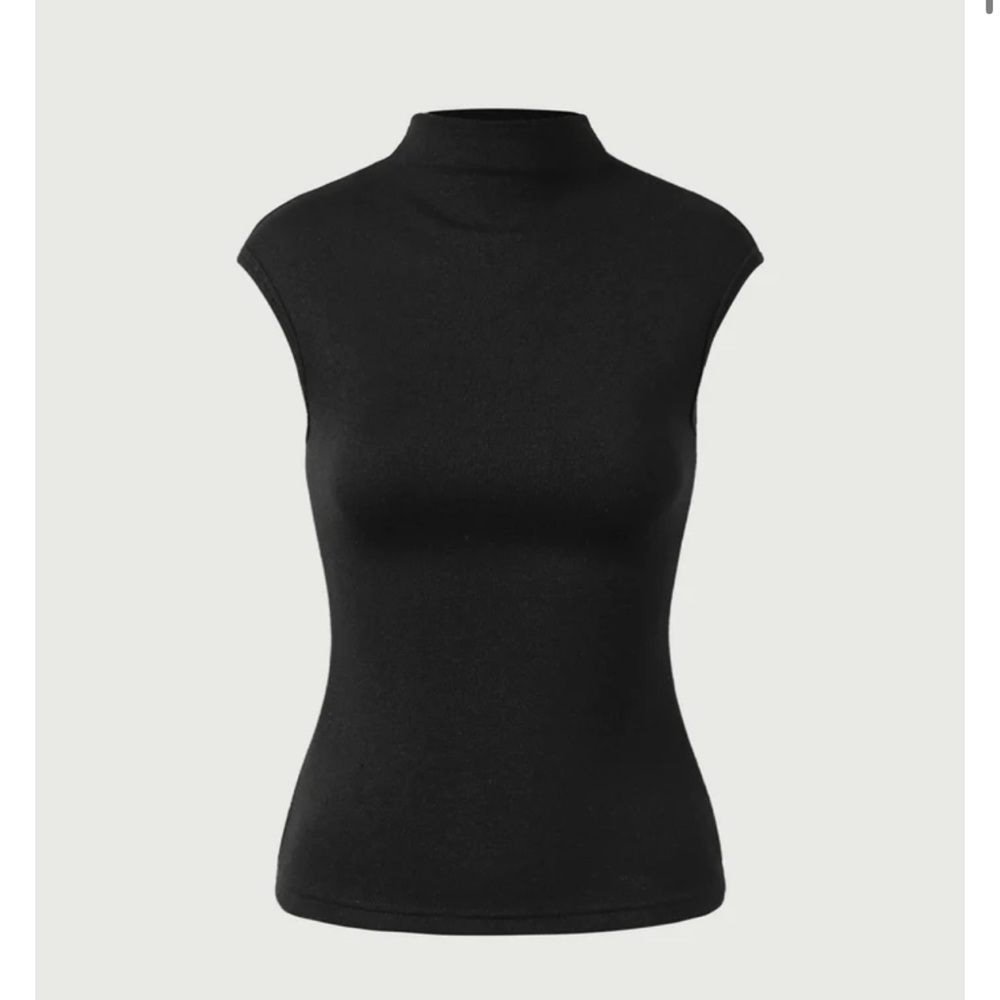 OGL Cashsoft Mockneck Cap Sleeve Tank